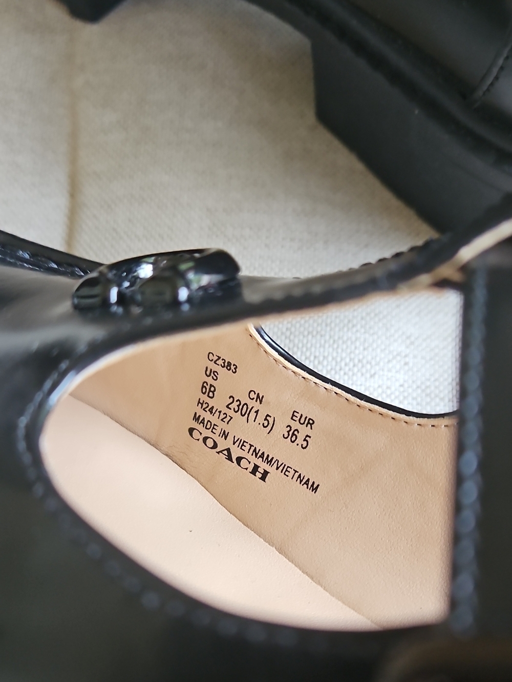 Coach LIV Mary Jane Black Platform Shoes Chunky Heel Padded Footbed Size 6 - Picture 7 of 11